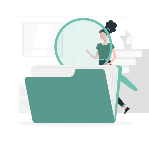 Imagen de una persona mirando unos documentos